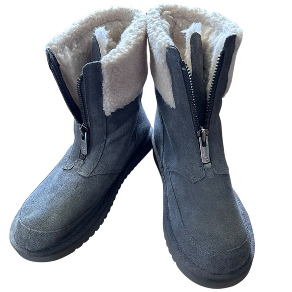 Koolaburra by Ugg Lytta Short Women’s Suede Boots Stone Grey Size 9 - Picture 1 of 13